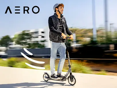 Aero A200 Folding Scooter n the outdoor background 