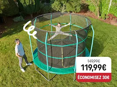Trampoline Rond avec Filet 3,05 m