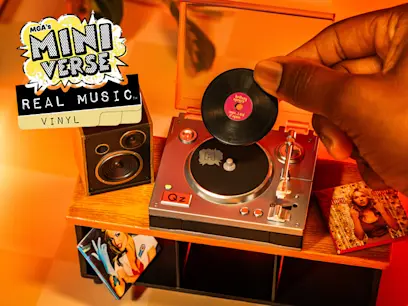 The MGA’s Miniverse Real Music on a colour background