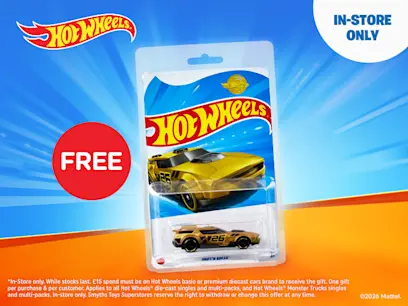 Hot wheels Gold car on a brightly coloured background