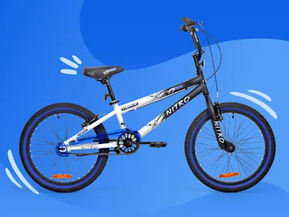 20 Inch Verve Nitro Bike Blue on the blue background 