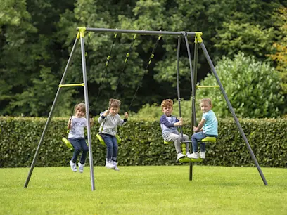 Balançoire en Métal avec 3 Agrès 220 cm