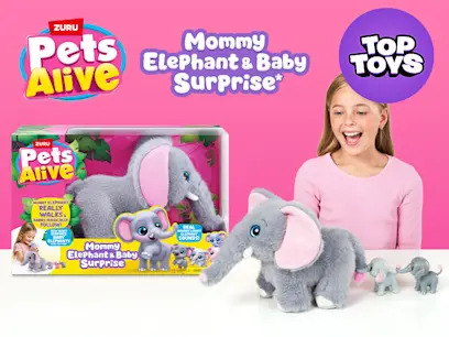 Pets Alive Mama & Baby Surprise Interactieve Knuffelset Mama Elephant