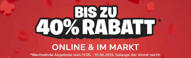 Bis zu 40% gespart