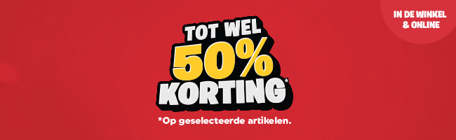 Tot 50 procent korting