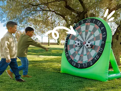 Giant Inflatable Football Target Dartboard   on the outdoor background