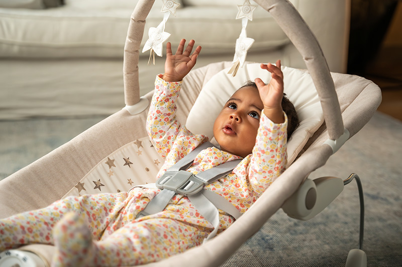 baby in baby bouncer