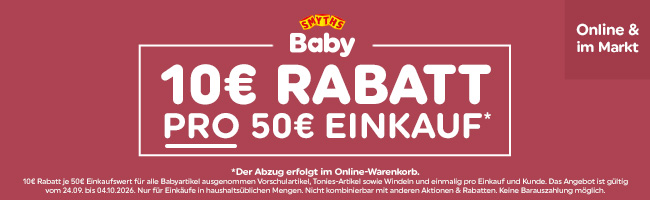 10 € Rabatt pro 50 € Einkauf
