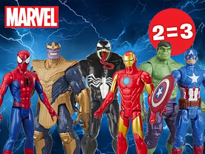 Sur une sélection de figurines Titan Hero Series