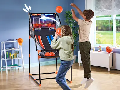 Double Shot Basketball Arcade Game With LED Lights