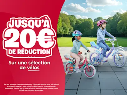 jusqu'à 20 € de réduction sur les vélos