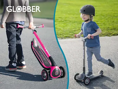 The Globber Pro Lights Folding Scooter