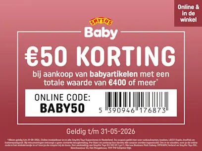 €50 korting op babyspullen