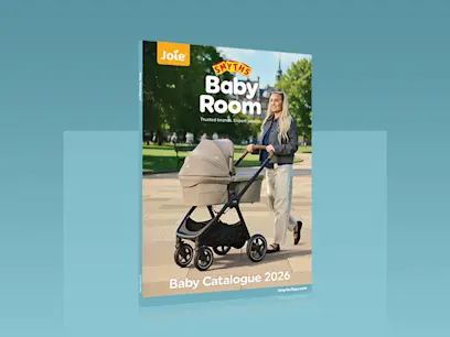 Baby Catalogue Out Now on the blue background 