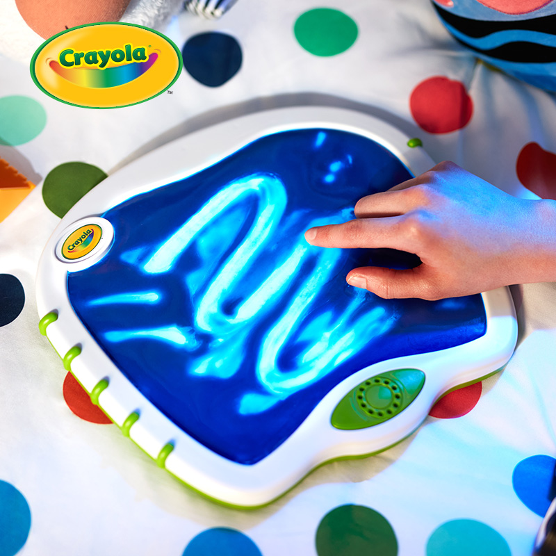Crayola Mess-Free Touch-Lights Set on the colourful background 