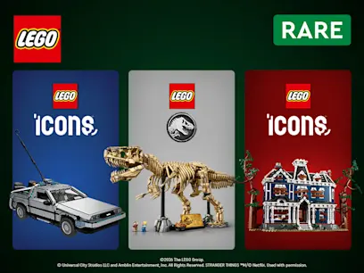 lego rare sets on the black background 