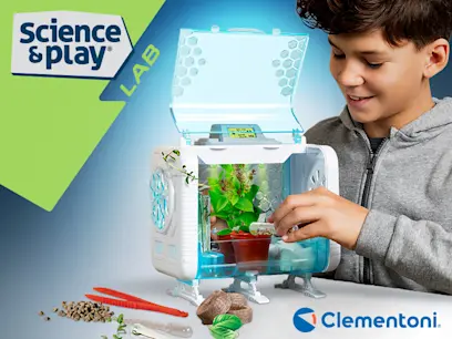 Clementoni Smart Tech Greenhouse on the blue and green background