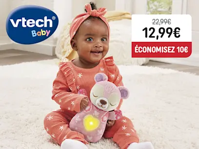 VTech - Baby Veilleuse Mon Ourson Lumi Dodo - Rose