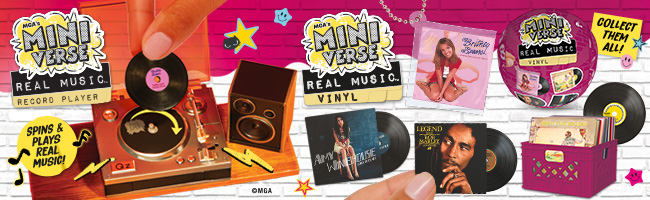 Miniverse collection on the purple banner