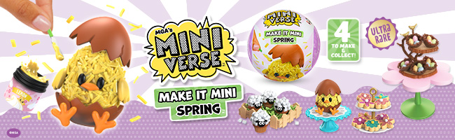 Miniverse collection on the purple banner