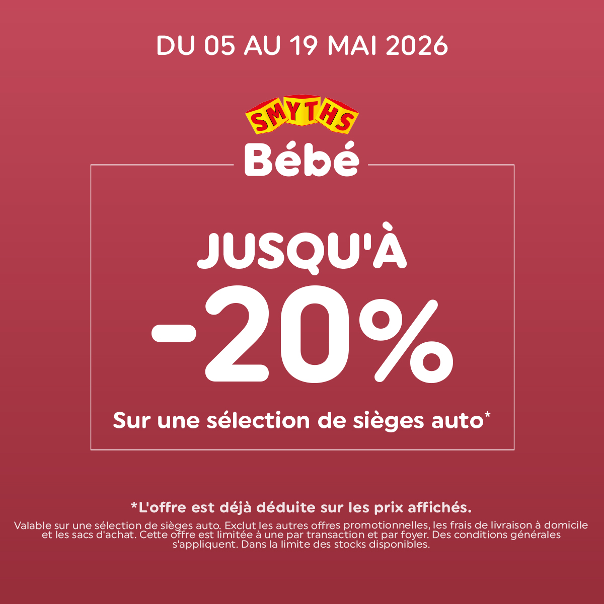 Promotion Sièges Auto