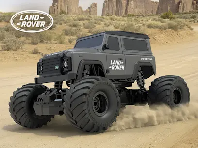 1:10 Land Rover Defender Remote Control Car on the dessert background 