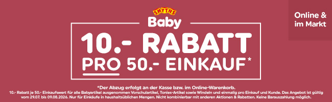 Spare CHF 10 pro CHF 50 Einkaufswert