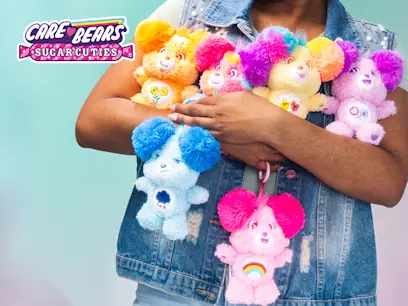 collection of Care Bear Sugar Cuties Mystery Plush Box Assortment 