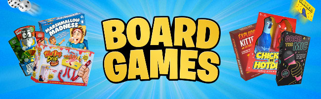 selection of board games on the blue background 