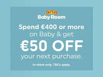 White offer text on a green background