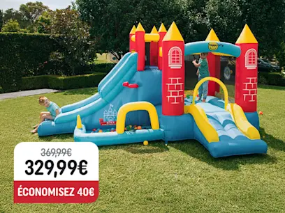 Château Gonflable 8 en 1 avec Piscine à Balles
