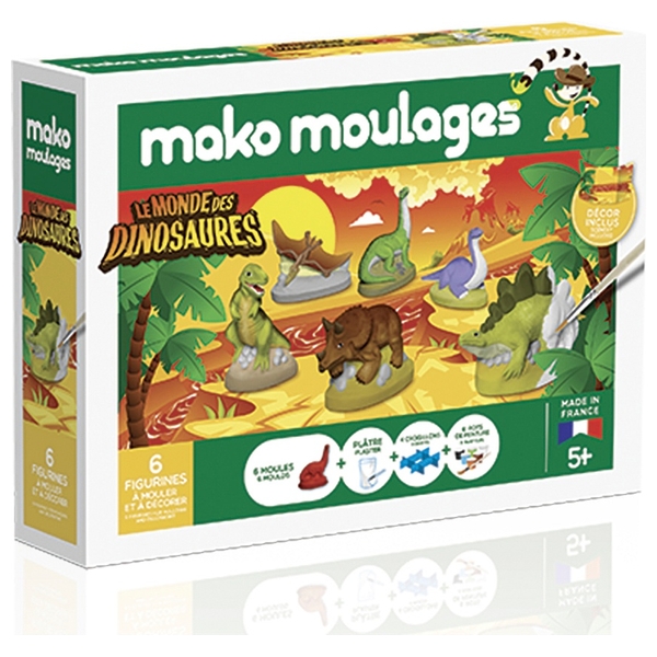 Coffret 6 moules Le Monde des Dinosaures