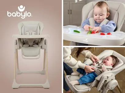 Babylo Ora Highchair on the brown background 