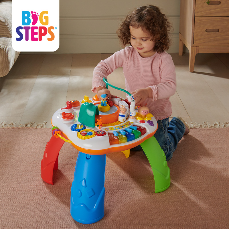 Big Steps Musical Learning Railway Activity Table on the indoor background