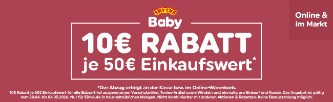 10 € Rabatt je 50 € Einkaufswert