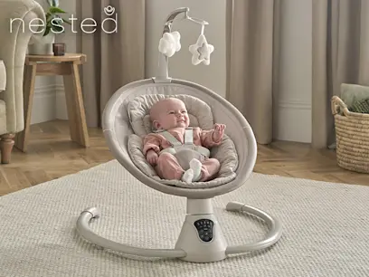 De Nested Willow Baby Swing met Bewegingssensor