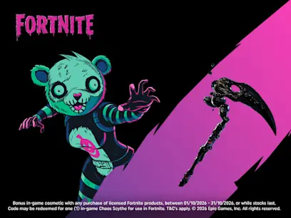 Fortnite character on the black background featuring the Fortnite Promotion 