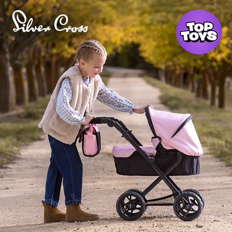 Silver Cross Ranger Baby Doll Pram on the outside background 