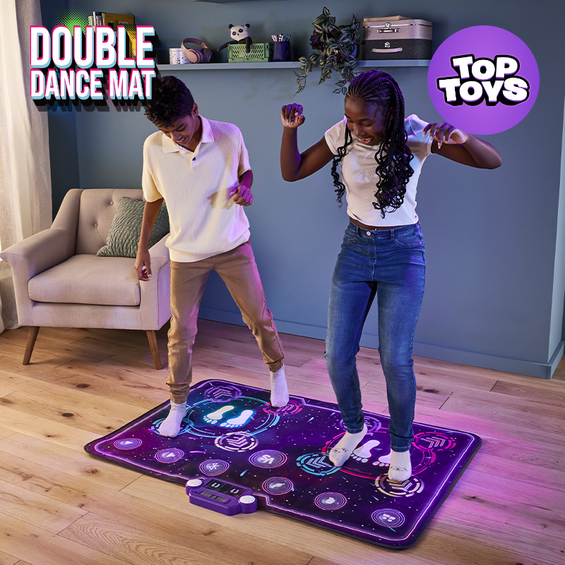 Digital Double Dance Mat kids using indoor