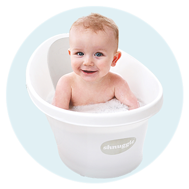 Baby in baby bath