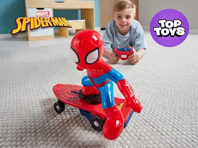 Marvel Spider-Man Ferngesteuertes RC Skateboard mit Figur