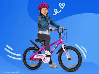 18 Inch Chipmunk Summer Bike Pink on the blue background 