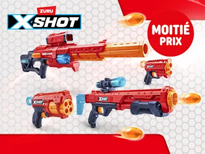 XSHOT - Coffret 4 Blasters avec 24 Fléchettes