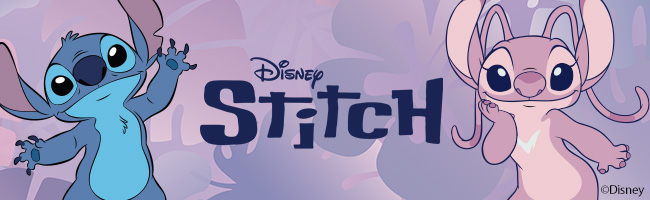 Disney Lilo & Stitch characters on the animated cartoon background.