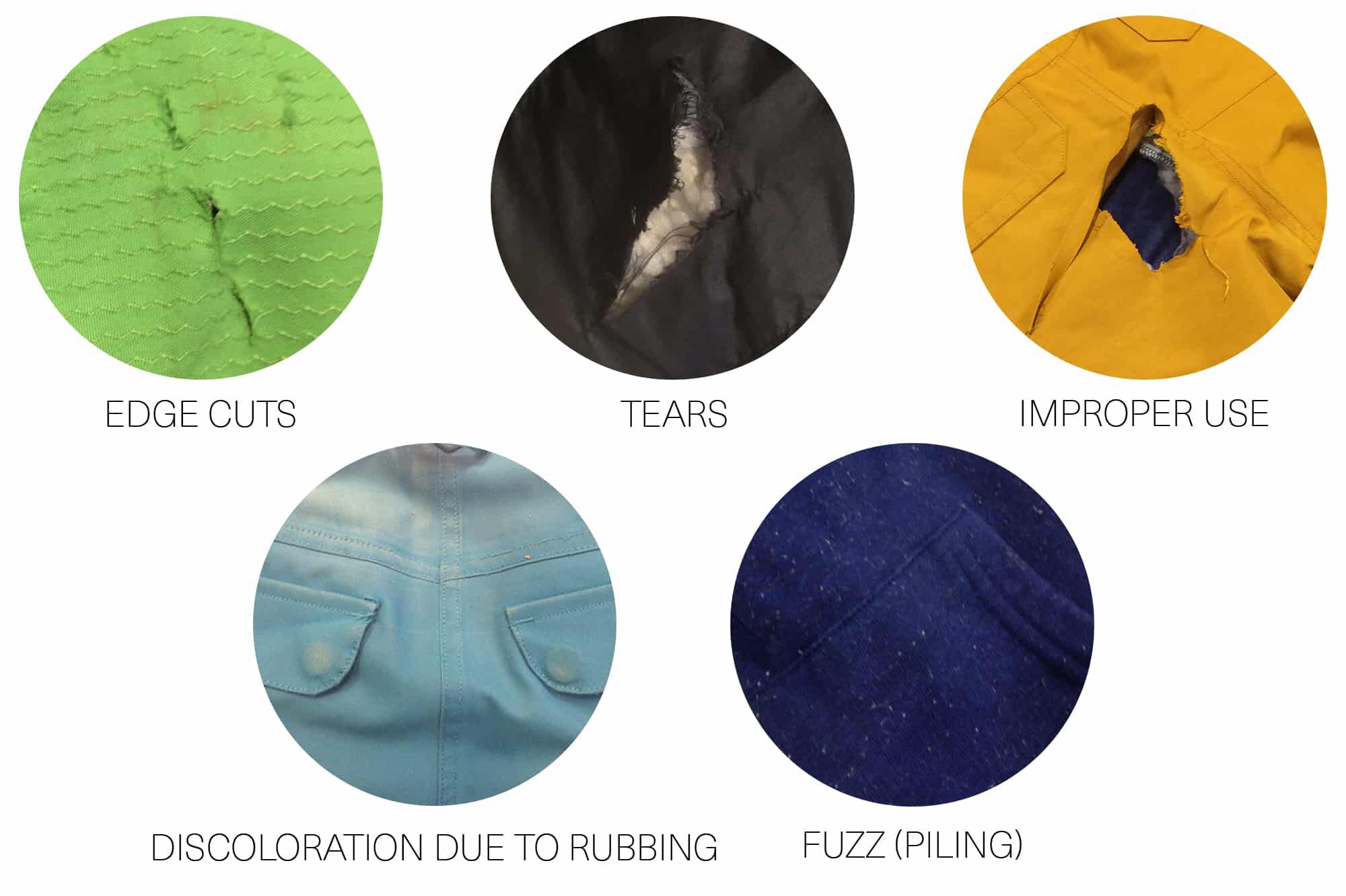 Exemples de défaut non pris en charge