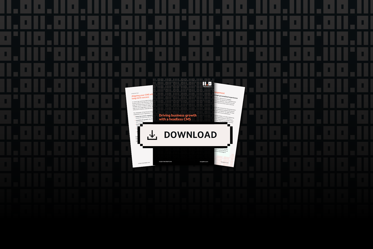 Image showing the first three pages of the whitepaper with a download button