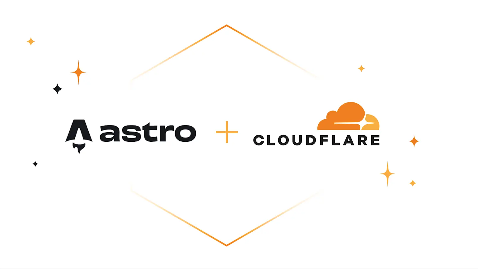 Astro and Cloudflare logos side by side with a plus sign between them.