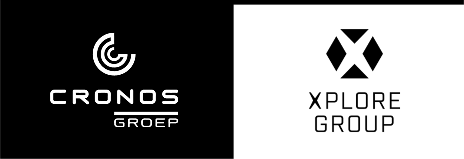 The logo's of Cronos Groep and Xplore Group