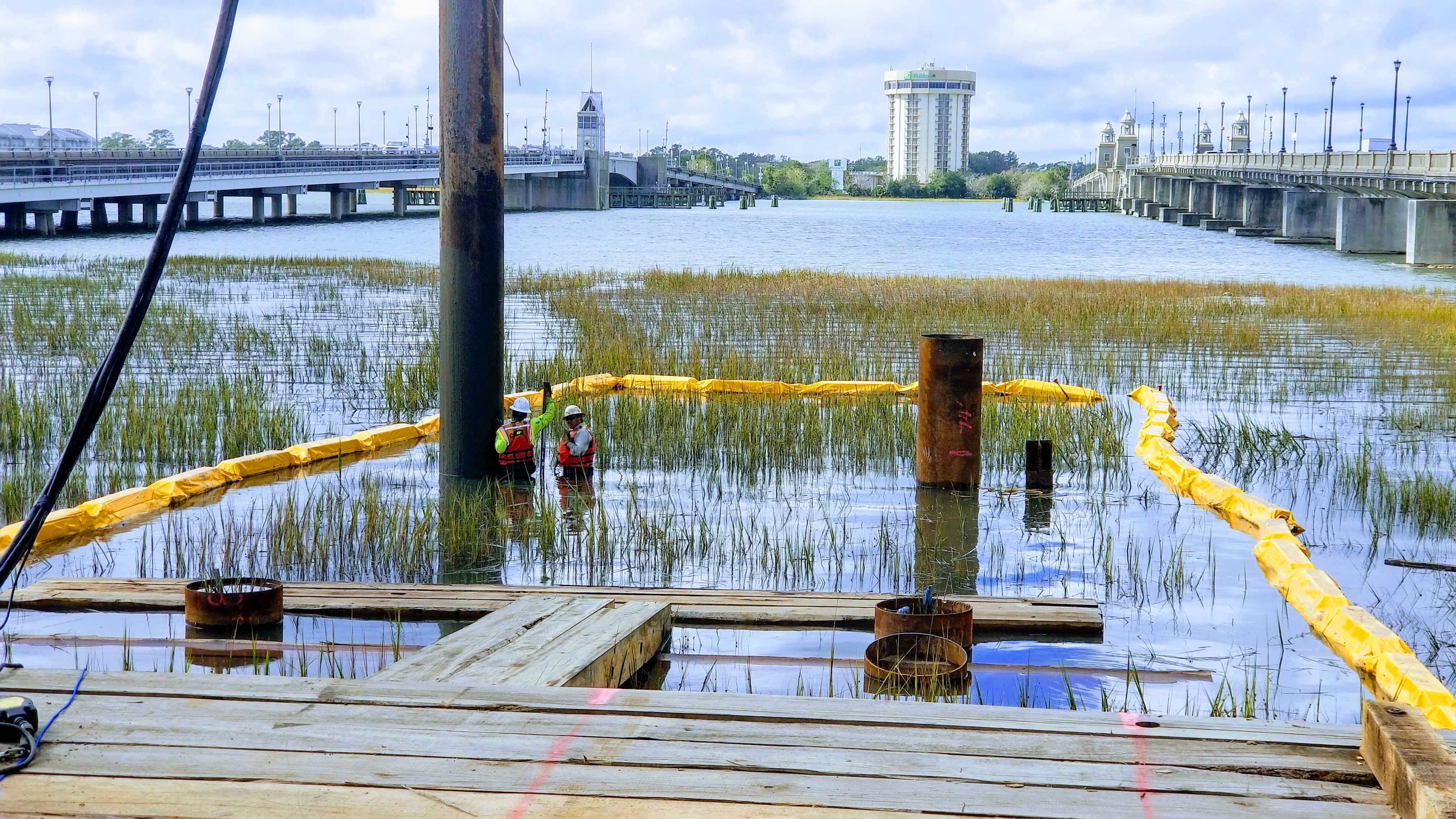 Pipe Pile Driving Ashley River (2019-10-31)