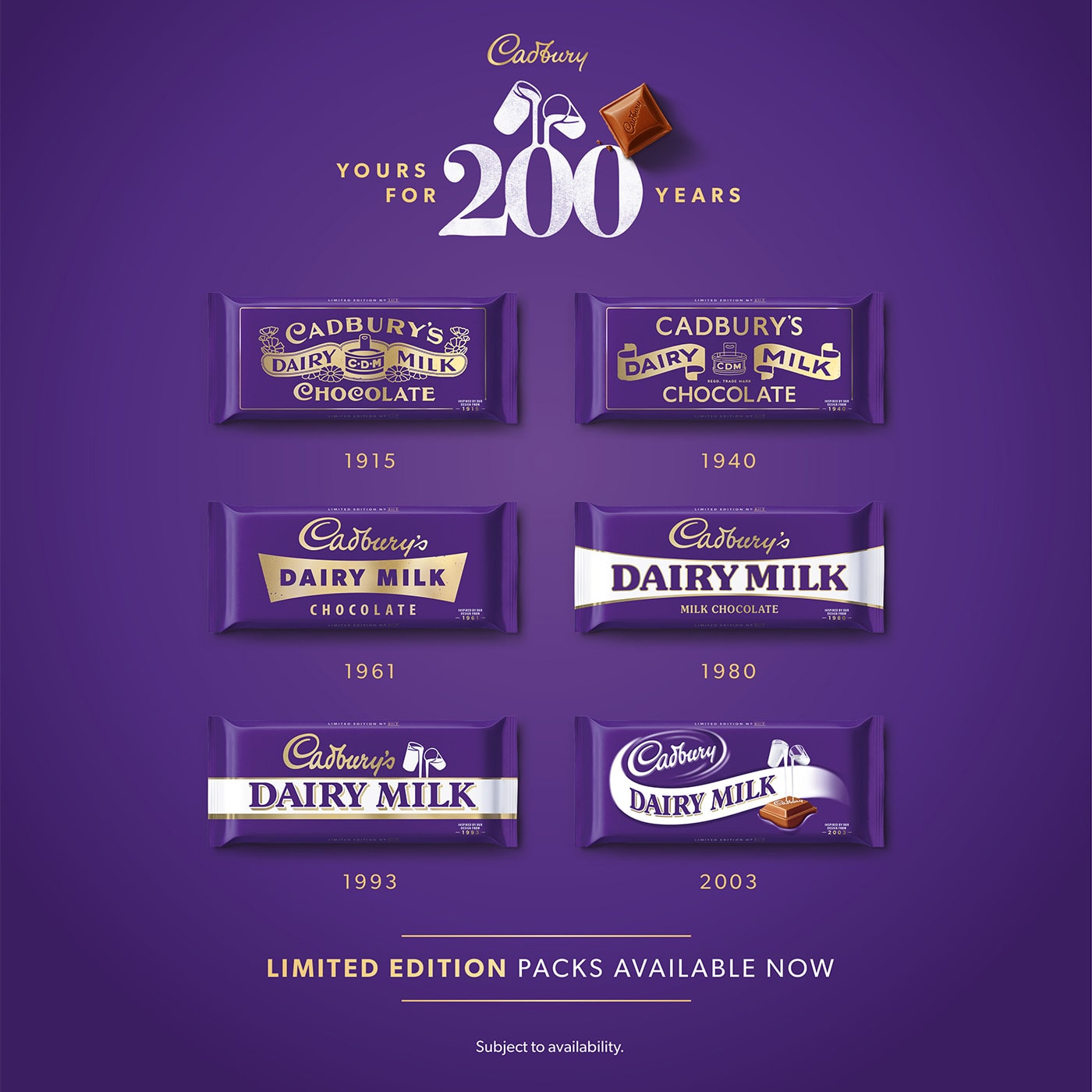 CADBURY BRINGS BACK RETRO BAR PACKAGING